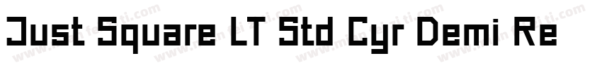 Just Square LT Std Cyr Demi Regula字体转换